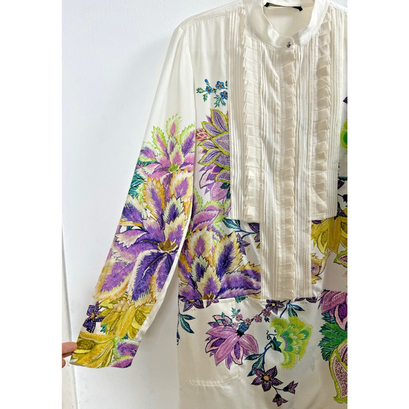 Roberto Cavalli Italian Silk Luxury Designer Maximalist Ruffle 2013 Resort Dress - Picture 2 of 11